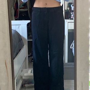Amberconbie & fitch 26/2R Annie high rise wide leg crop black pants